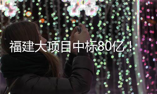 大项目中标80亿福建
