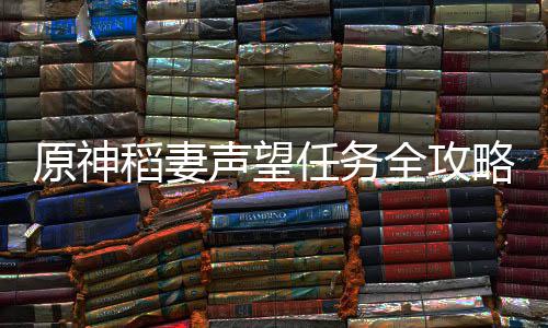稻妻略全攻原神任务声望