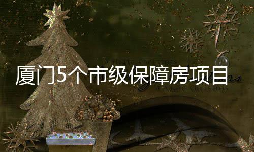 目在提供保障厦门万套超1住房 可房项5个建中市级