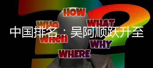 阿顺李昊桐彭博上排名吴位 跃升中国至3升