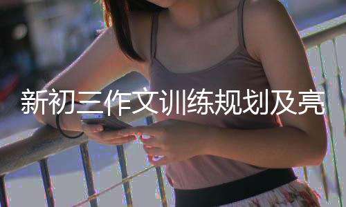 练规亮点新初文训划及三作设置