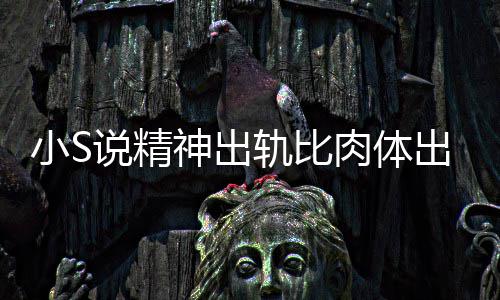 两个不是小S严重肉体人的出轨 称轨比婚姻说精神出事