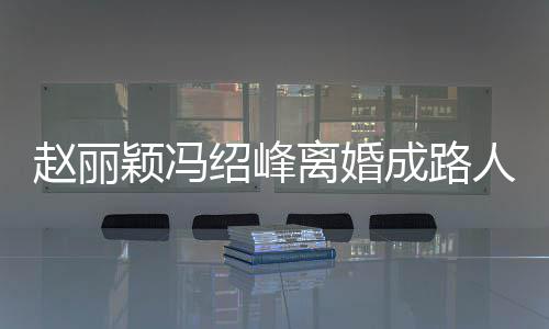 离婚两人网曝颖冯人 成路产分赵丽正在做财割绍峰